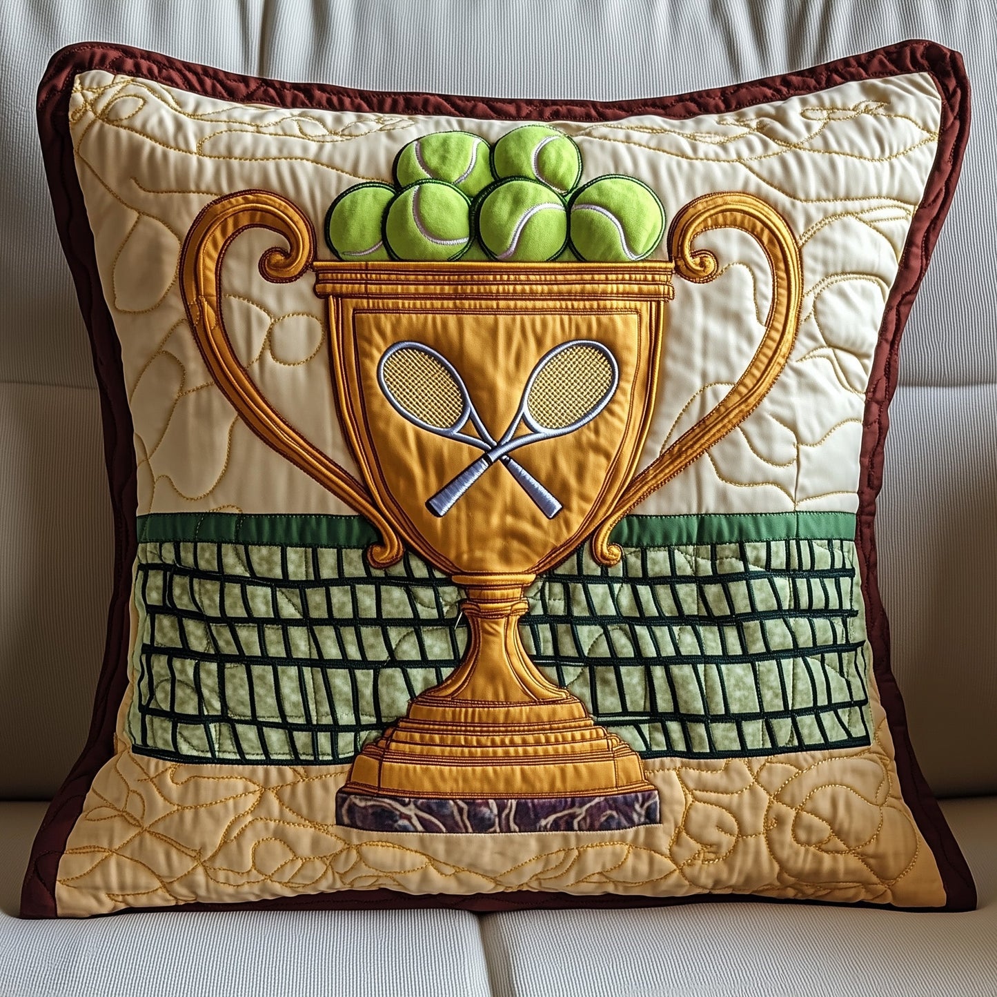 Tennis Champion Glory Quilted Pillow Case GFTOHD7742
