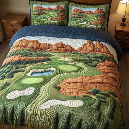 Arizona Golf Dream 3-Piece Quilted Bedding Set GFTOHD7769