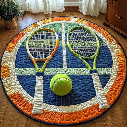Tennis Time Quilted Round Mat GFTOHD7832