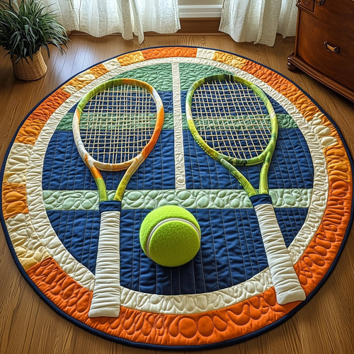 Tennis Time Quilted Round Mat GFTOHD7832