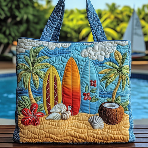 Tropical Beach Dreams Quilted Tote Bag GFTOHD7851