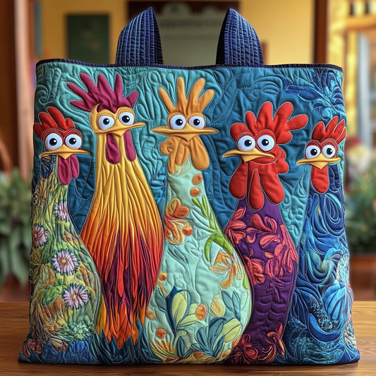 Funky Chicken Quilted Tote Bag GFTOHD7927