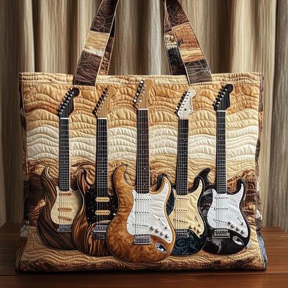 Vintage Guitar Quilted Tote Bag GFTOHD8018