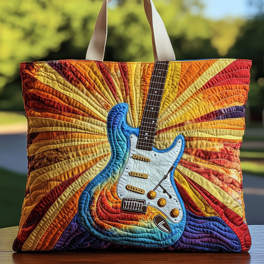 Sunshine Guitar Quilted Tote Bag GFTOHD8026