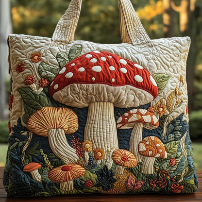 Mushroom Meadow Quilted Tote Bag GFTOHD8049