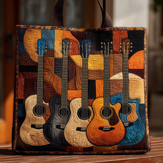 Vintage Guitar Quilted Tote Bag GFTOHD8140