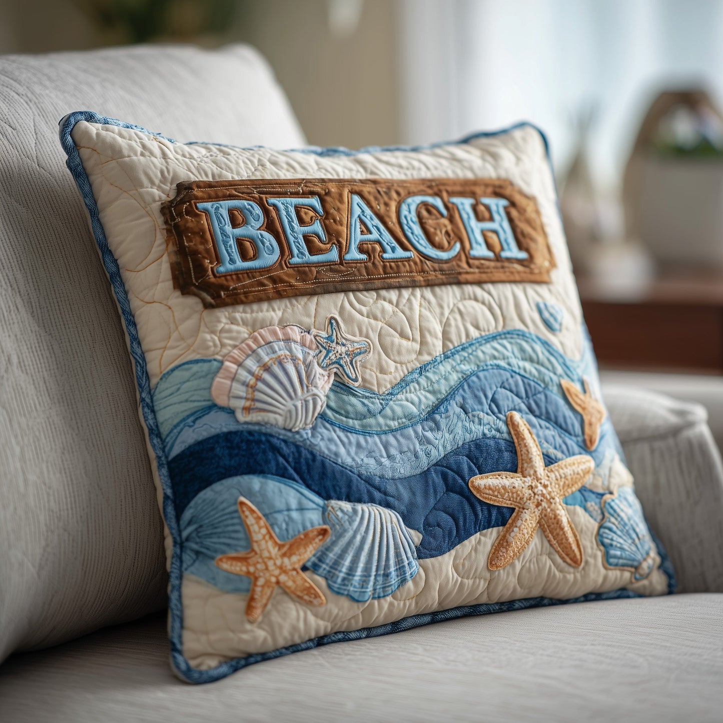 Tropical Beach Quilted Pillow Case GFTOHD8209