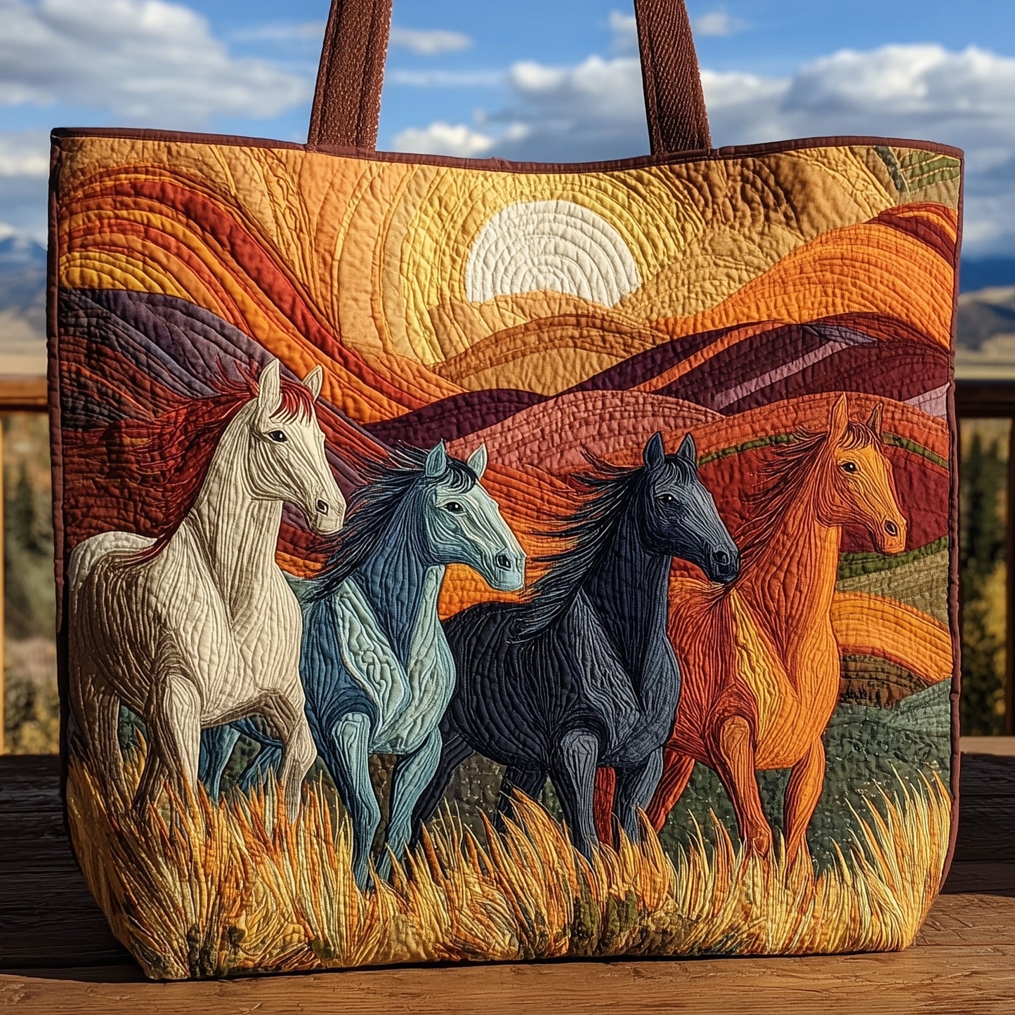 Horse Quilted Tote Bag GFTOHD8382