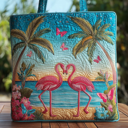 Tropical Flamingo Quilted Tote Bag GFTOHD8385