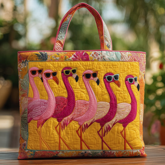 Tropical Flamingo Quilted Tote Bag GFTOHD8387