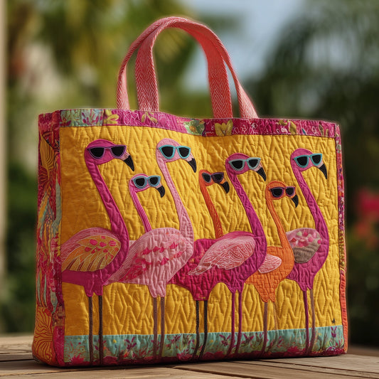 Tropical Flamingo Quilted Tote Bag GFTOHD8388