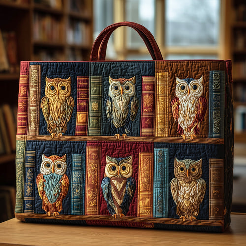Bookish Owl Heaven Quilted Tote Bag GFTOHD8435