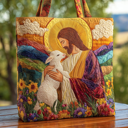 Jesus the Shepherd Quilted Tote Bag GFTOHD8441