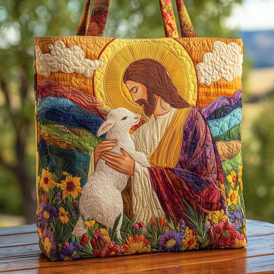 Jesus the Shepherd Quilted Tote Bag GFTOHD8441