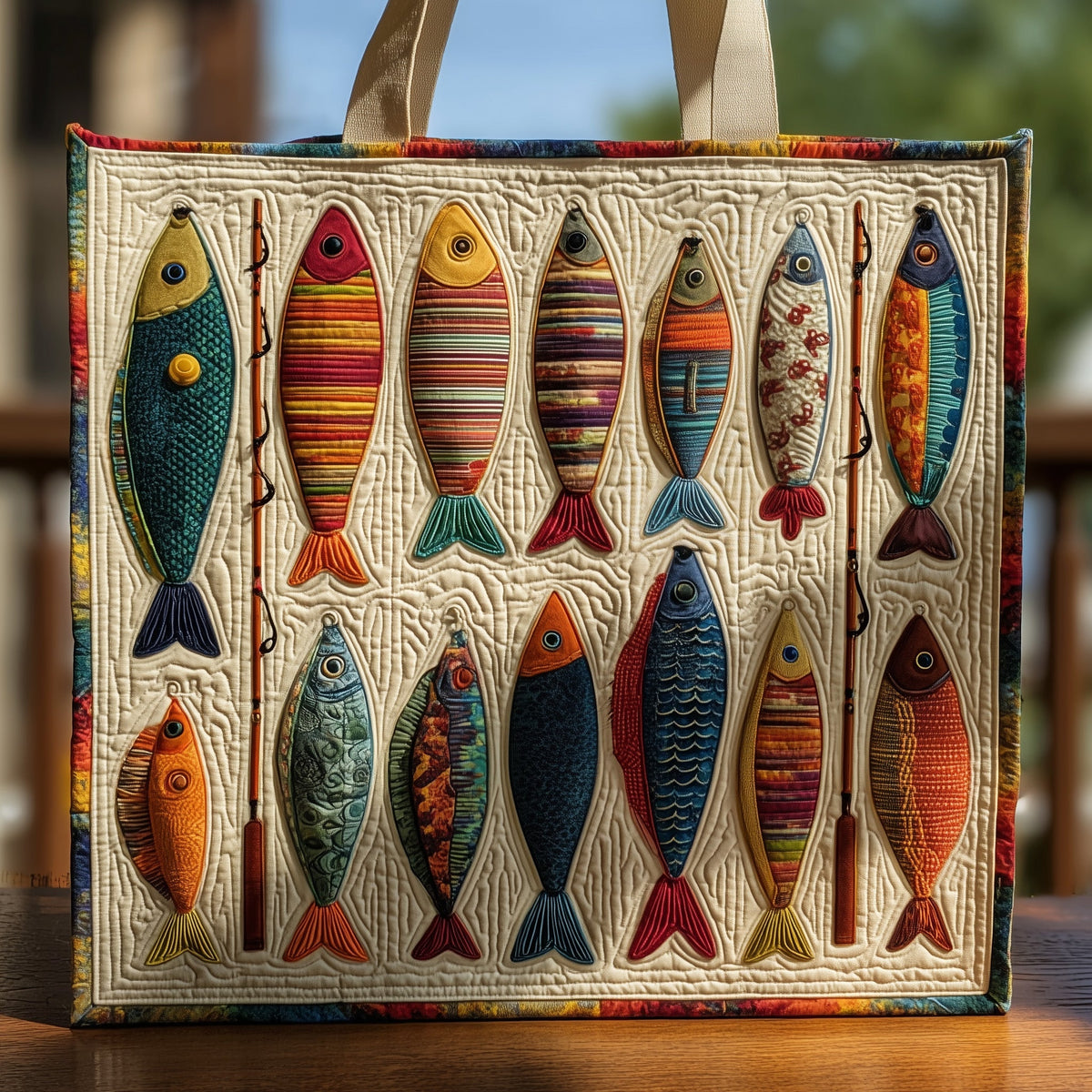 Fishing Quilted Tote Bag GFTOHD8457