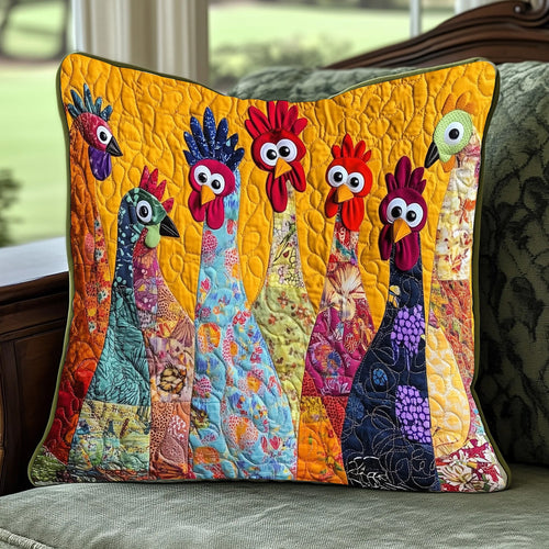 Funky Chicken Quilted Pillow Case GFTOHD8468