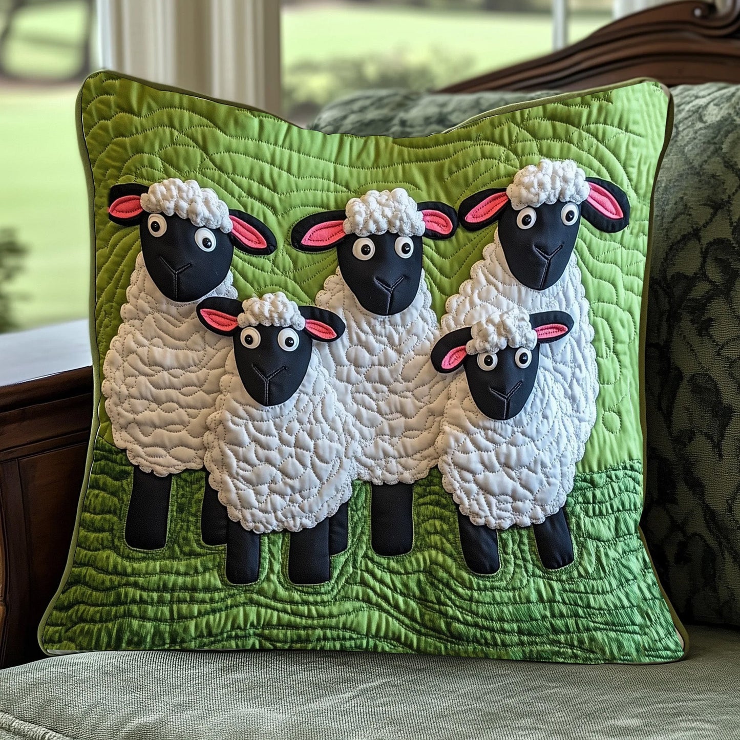 Sheep Serenity Quilted Pillow Case GFTOHD8470