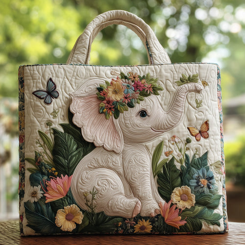 Baby Elephant Quilted Tote Bag GFTOHD8502