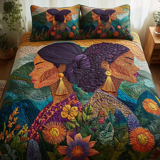 Golden Queens 3-Piece Quilted Bedding Set GFTOHD8691