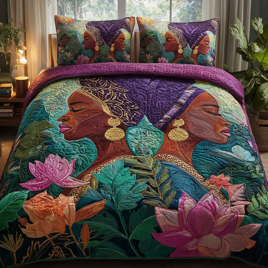 Golden Queens 3-Piece Quilted Bedding Set GFTOHD8693