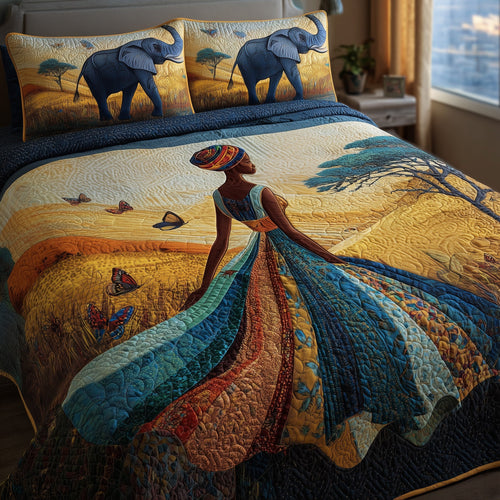 Golden Queens 3-Piece Quilted Bedding Set GFTOHD8695