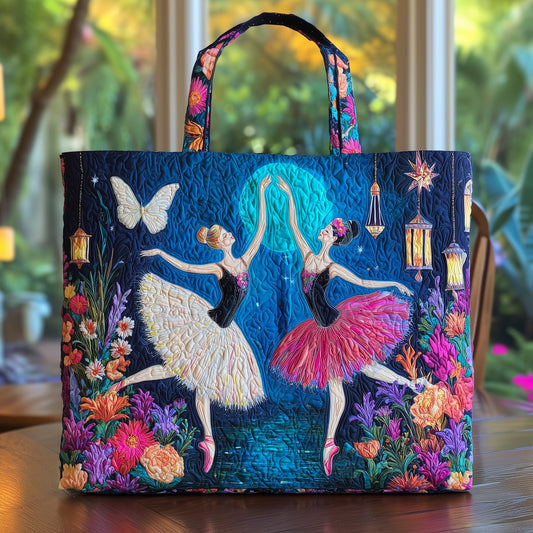 Elegant Ballerina Quilted Tote Bag GFTOHD8715