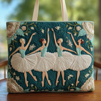 Elegant Ballerina Quilted Tote Bag GFTOHD8716