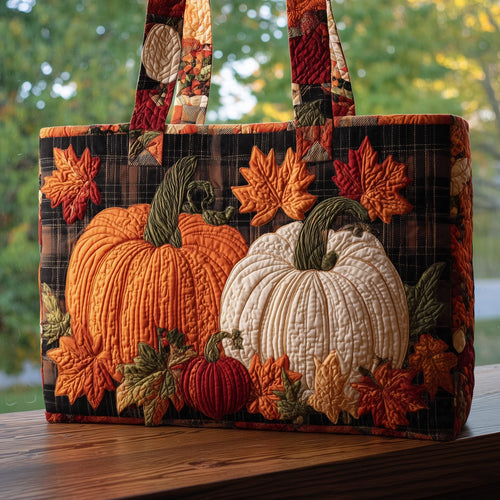 Autumn Pumpkin Quilted Tote Bag GFTOHD8772