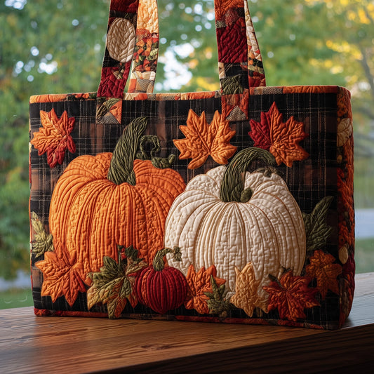 Autumn Pumpkin Quilted Tote Bag GFTOHD8772