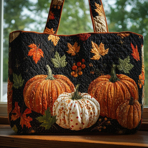 Autumn Pumpkin Quilted Tote Bag GFTOHD8778