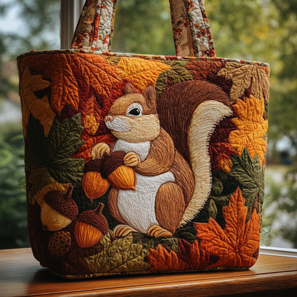 Squirrel Heaven Quilted Tote Bag GFTOHD8802