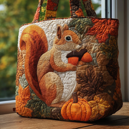 Squirrel Heaven Quilted Tote Bag GFTOHD8803