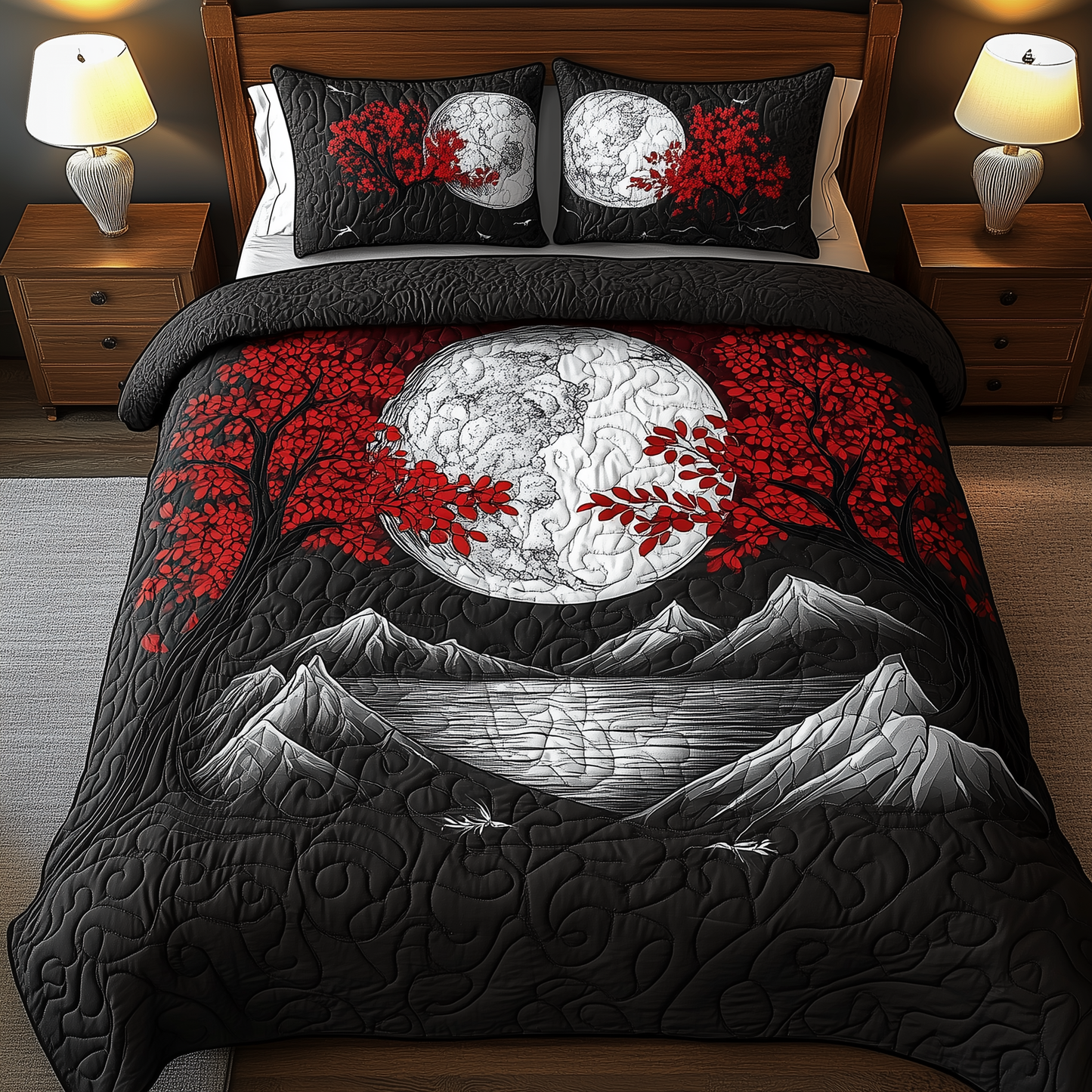 Moonlit Mystique 3-Piece Quilted Bedding Set GFTOHD891