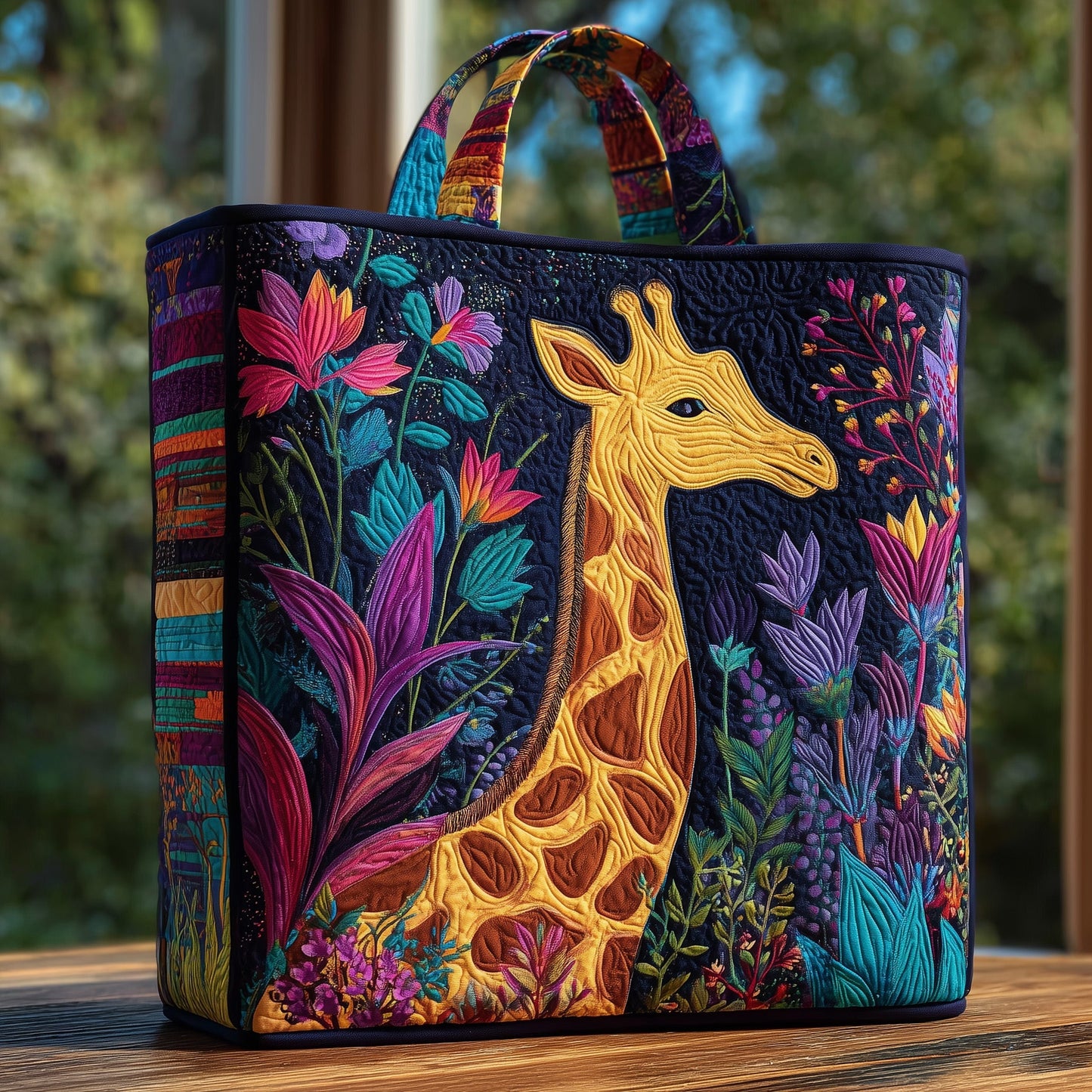 Giraffe Serenity Quilted Tote Bag GFTOHD8932