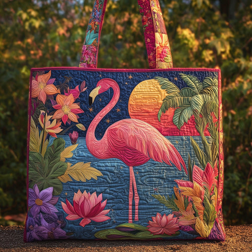 Flamingo Paradise Quilted Tote Bag GFTOHD8962
