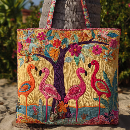 Flamingo Paradise Quilted Tote Bag GFTOHD8964