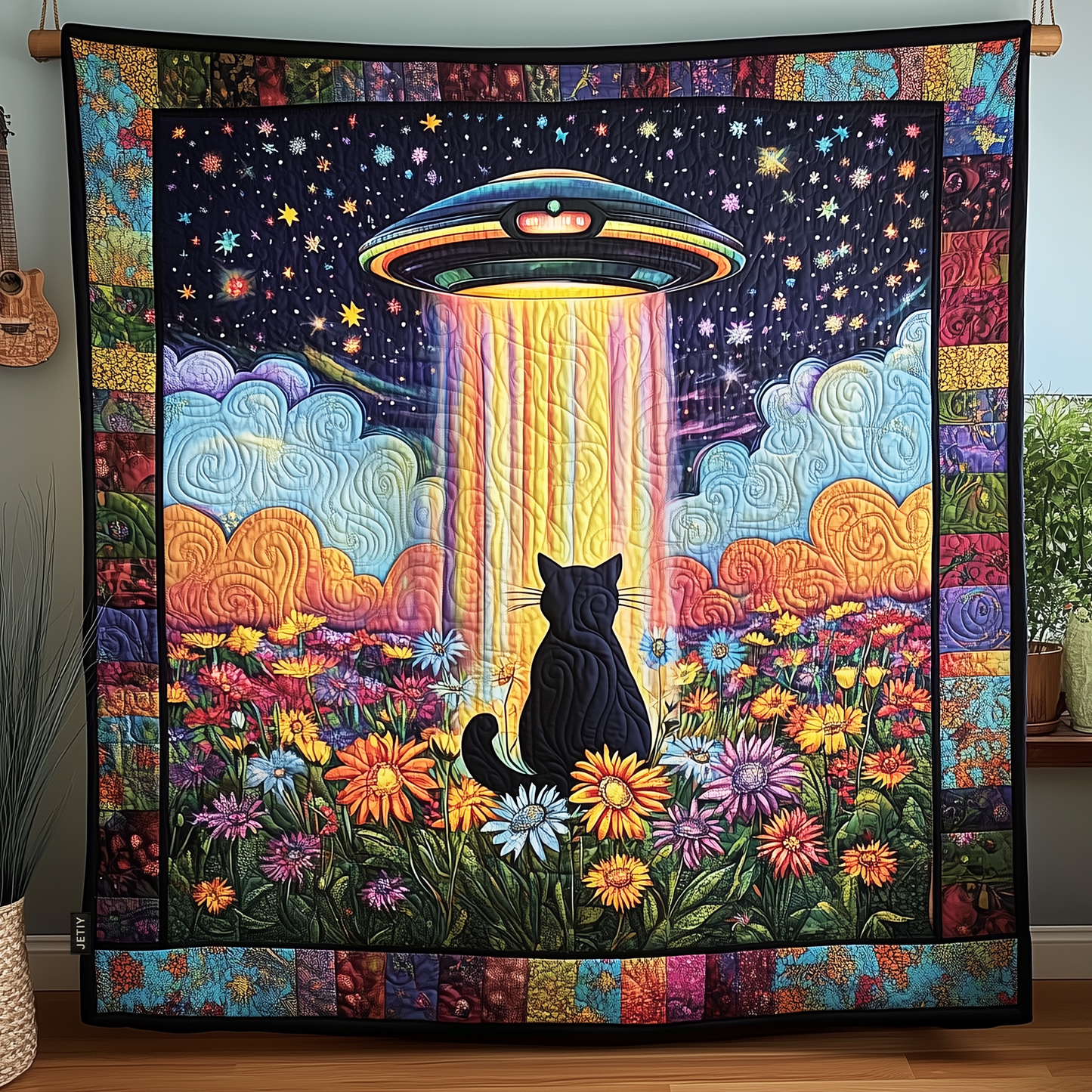 Galactic Whiskers Quilted Blanket GFTOHD900