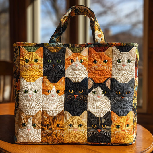 Cat Bliss Quilted Tote Bag GFTOHD9026