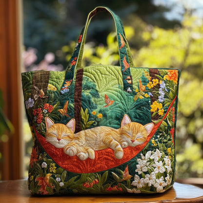 Cat Nap Quilted Tote Bag GFTOHD9045