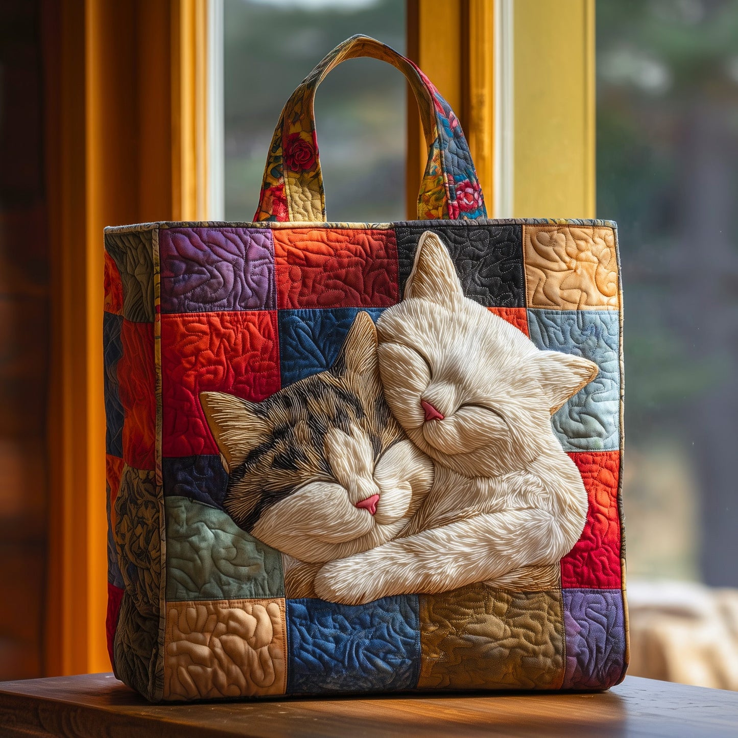 Cat Nap Quilted Tote Bag GFTOHD9047
