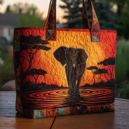 Majestic Elephant Quilted Tote Bag GFTOHD9148