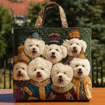 Bichon Heaven Quilted Tote Bag GFTOHD9425