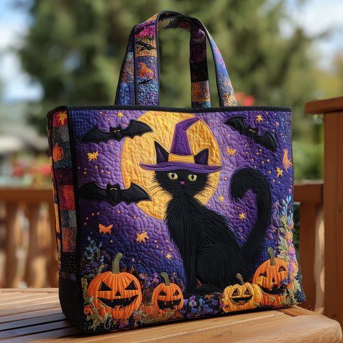 Halloween Feline Quilted Tote Bag GFTOHD9581