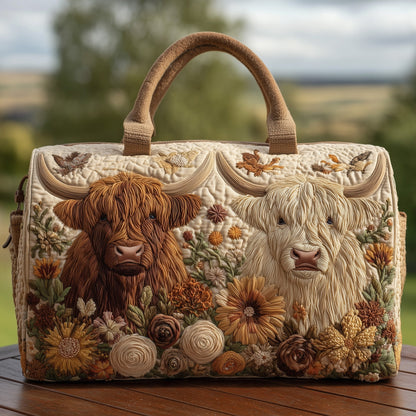 Highland Cow Quilted Duffle Bag GFTOHD9595