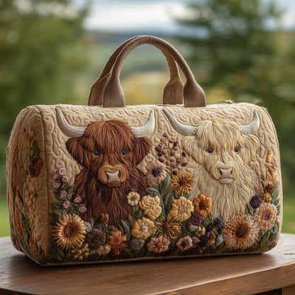Highland Cow Quilted Duffle Bag GFTOHD9596