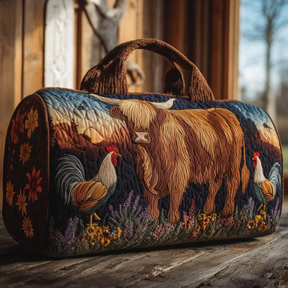 Highland Cow Quilted Duffle Bag GFTOHD9604