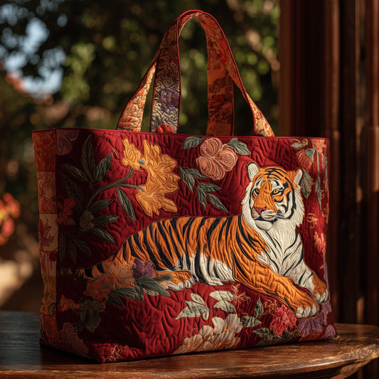 Majestic Tiger Quilted Tote Bag GFTOHD9712