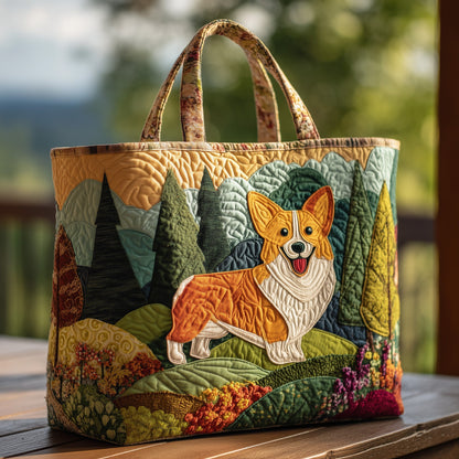 Chubby Corgi Quilted Tote Bag GFTOHD9733