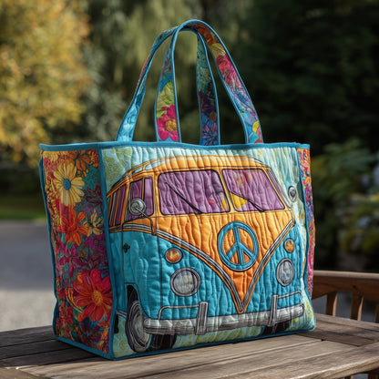 Hippie Van Quilted Tote Bag GFTOHD9846