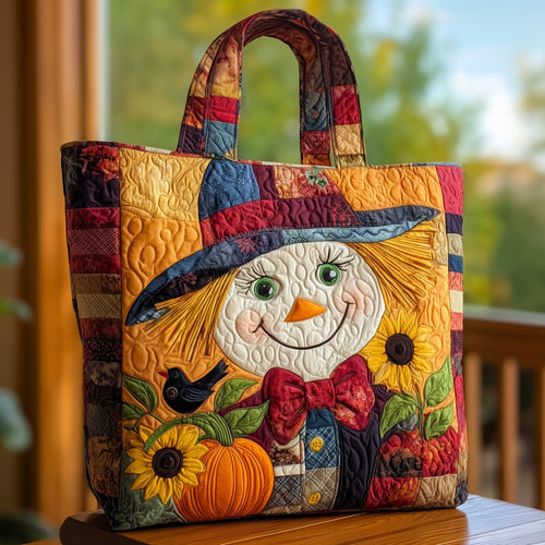 Autumn Scarecrow Quilted Tote Bag GFTOHD9915